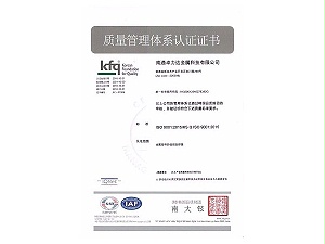ISO 9001质量管理体系认证